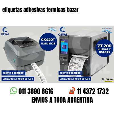 etiquetas adhesivas termicas bazar