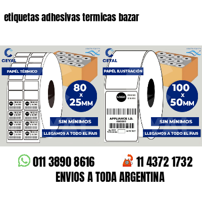 etiquetas adhesivas termicas bazar
