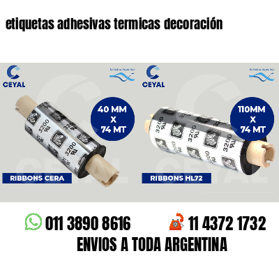 etiquetas adhesivas termicas decoración