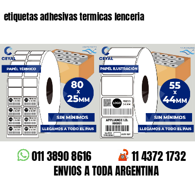 etiquetas adhesivas termicas lenceria