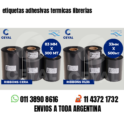 etiquetas adhesivas termicas librerias