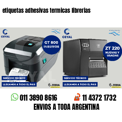 etiquetas adhesivas termicas librerias