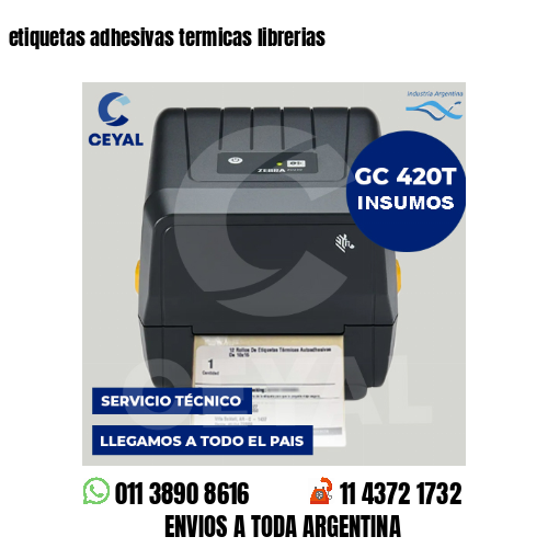 etiquetas adhesivas termicas librerias