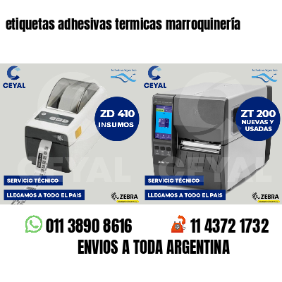 etiquetas adhesivas termicas marroquinería
