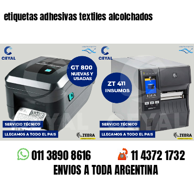 etiquetas adhesivas textiles alcolchados
