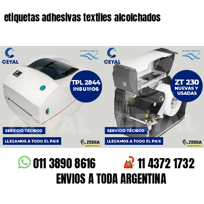 etiquetas adhesivas textiles alcolchados
