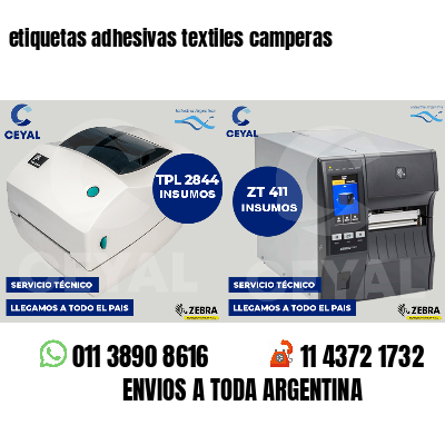 etiquetas adhesivas textiles camperas