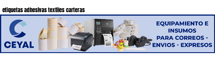 etiquetas adhesivas textiles carteras