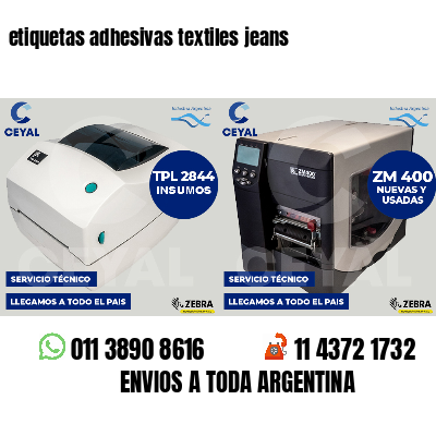 etiquetas adhesivas textiles jeans