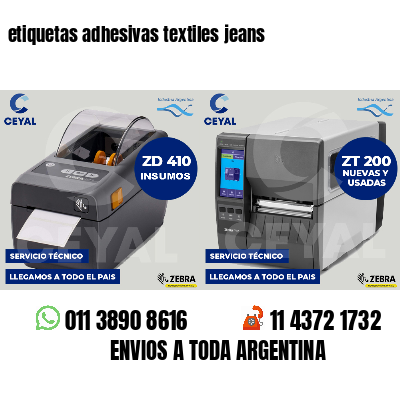 etiquetas adhesivas textiles jeans