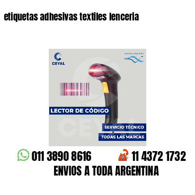 etiquetas adhesivas textiles lenceria