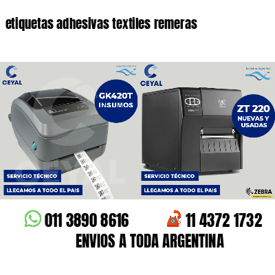 etiquetas adhesivas textiles remeras