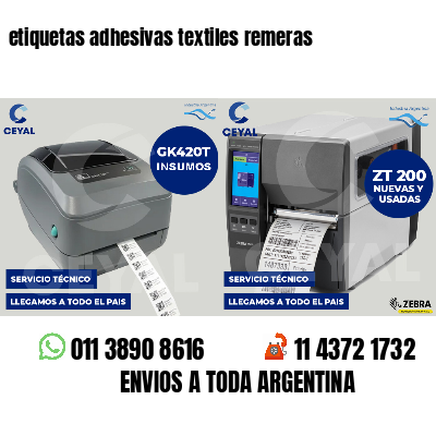 etiquetas adhesivas textiles remeras