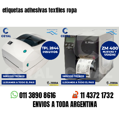 etiquetas adhesivas textiles ropa