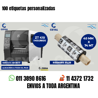 100 etiquetas personalizadas