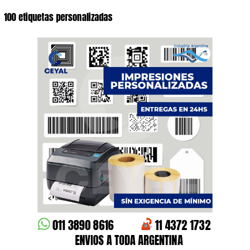 100 etiquetas personalizadas