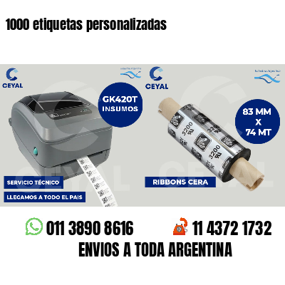 1000 etiquetas personalizadas