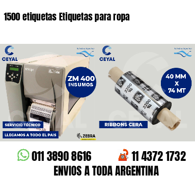 1500 etiquetas Etiquetas para ropa
