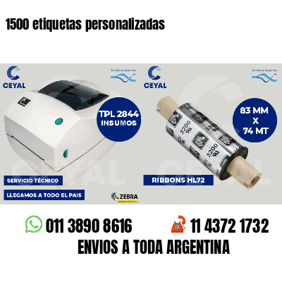 1500 etiquetas personalizadas