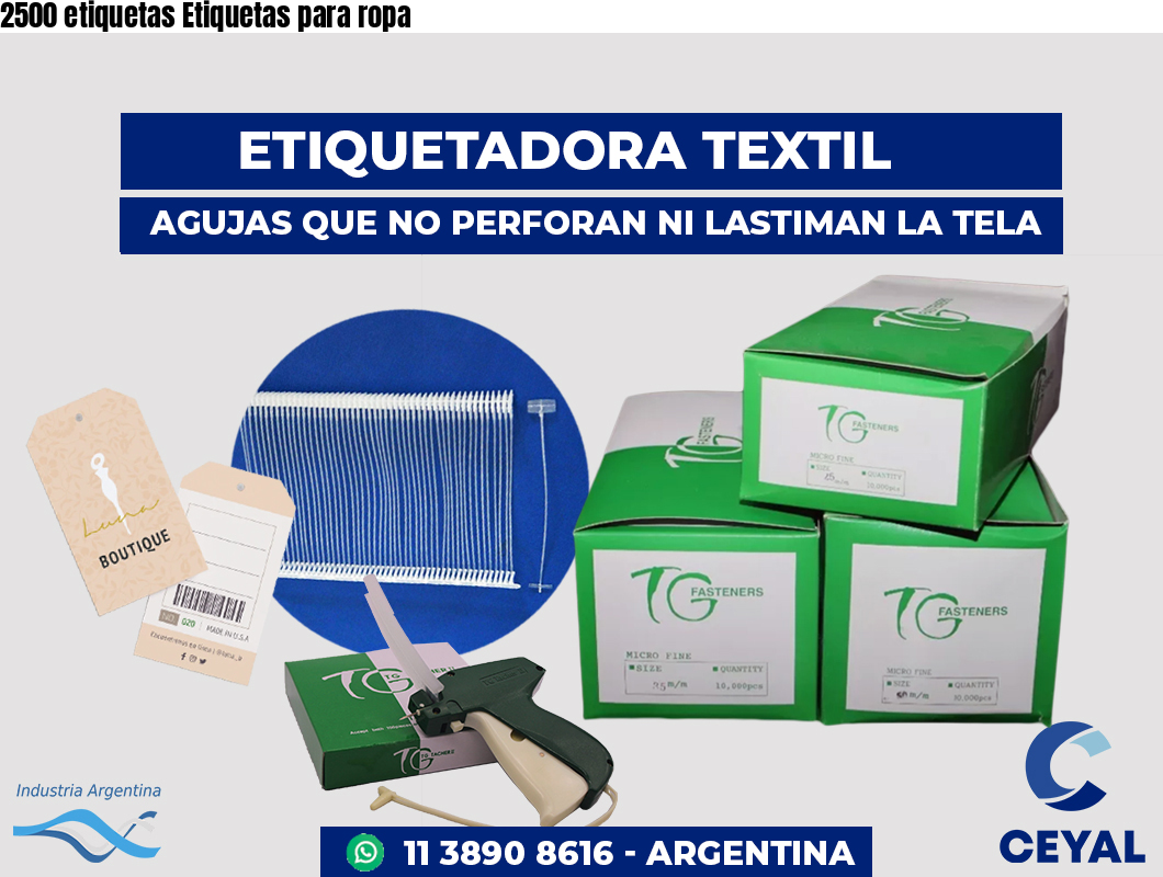 2500 etiquetas Etiquetas para ropa