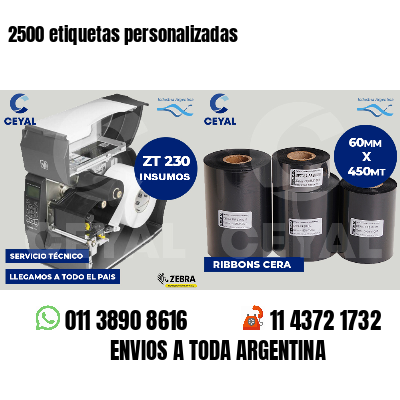 2500 etiquetas personalizadas