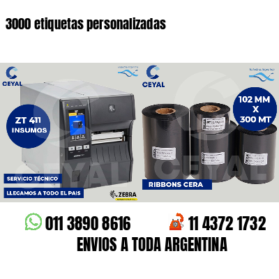 3000 etiquetas personalizadas