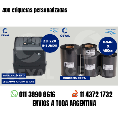 400 etiquetas personalizadas