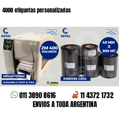 4000 etiquetas personalizadas