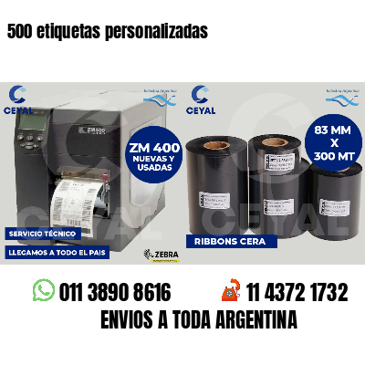 500 etiquetas personalizadas
