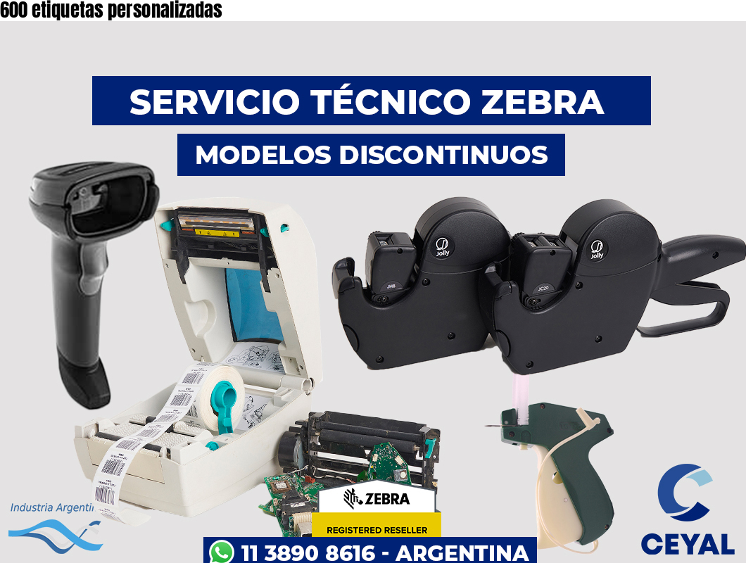 600 etiquetas personalizadas