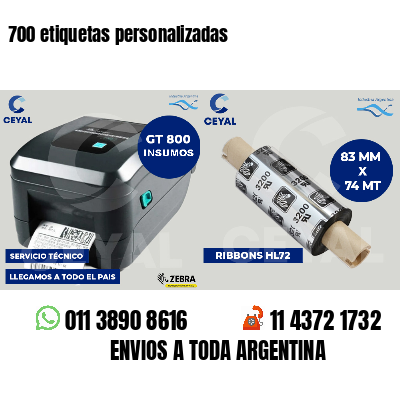 700 etiquetas personalizadas