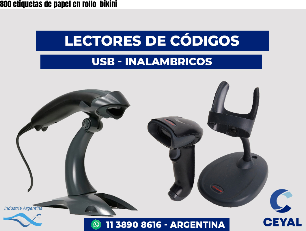800 etiquetas de papel en rollo  bikini