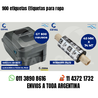 900 etiquetas Etiquetas para ropa