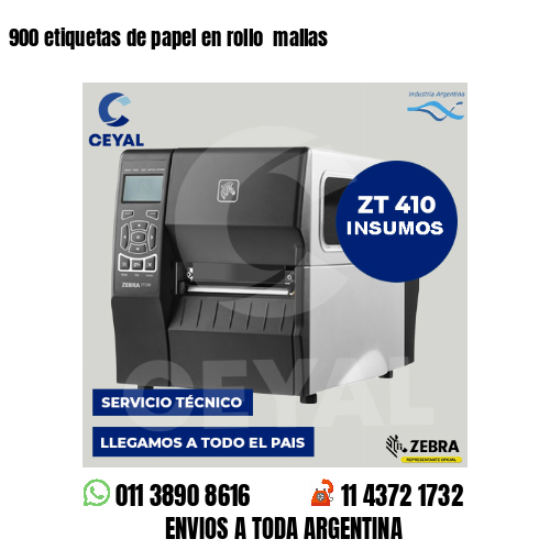900 etiquetas de papel en rollo  mallas