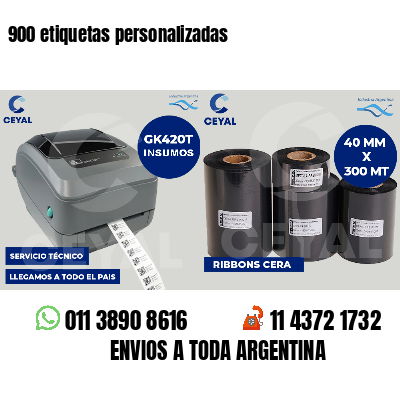 900 etiquetas personalizadas