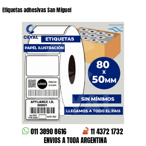 Etiquetas adhesivas San Miguel