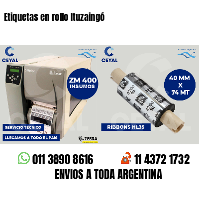 Etiquetas en rollo Ituzaingó