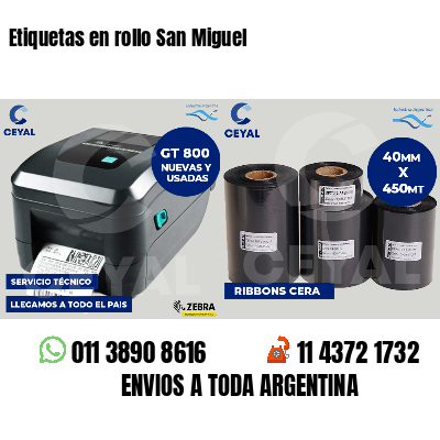Etiquetas en rollo San Miguel