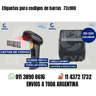 Etiquetas para codigos de barras  73x100