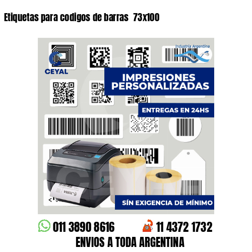 Etiquetas para codigos de barras  73x100