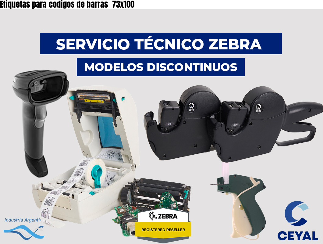 Etiquetas para codigos de barras  73x100