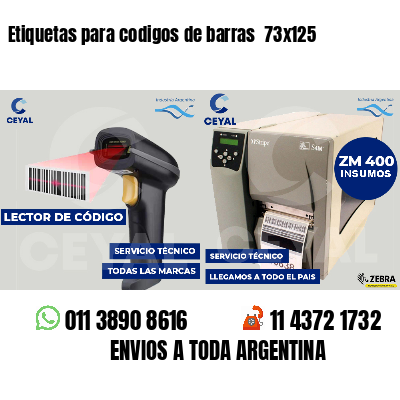 Etiquetas para codigos de barras  73x125