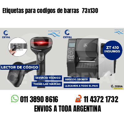 Etiquetas para codigos de barras 73x130