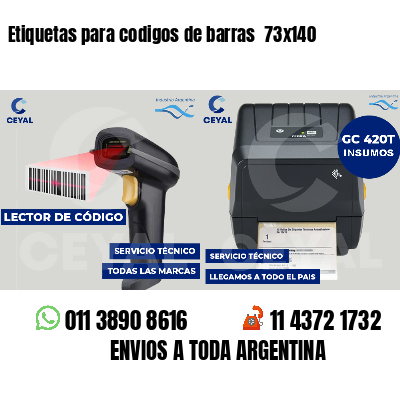 Etiquetas para codigos de barras 73x140
