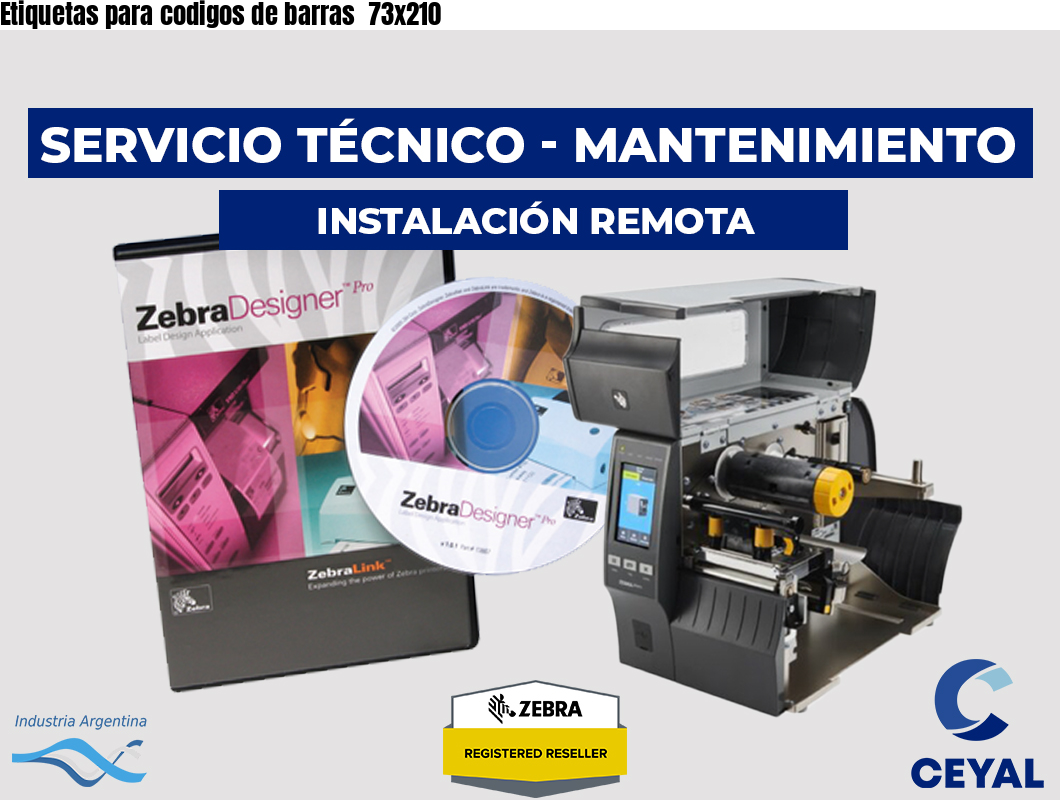 Etiquetas para codigos de barras  73x210