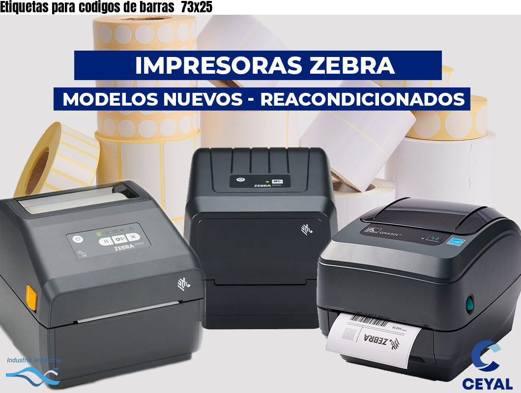 Etiquetas para codigos de barras  73x25