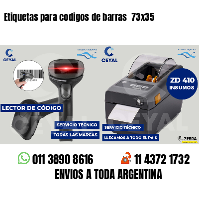 Etiquetas para codigos de barras  73x35