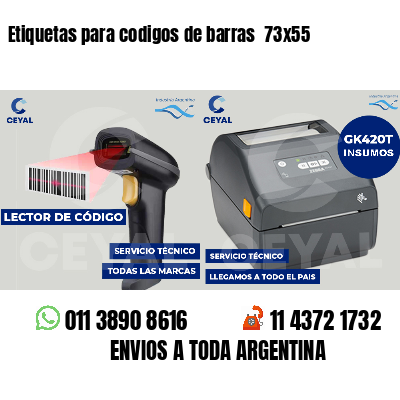 Etiquetas para codigos de barras  73x55
