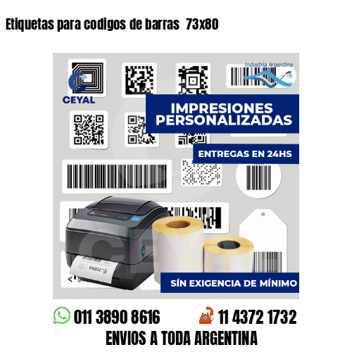 Etiquetas para codigos de barras 73x80