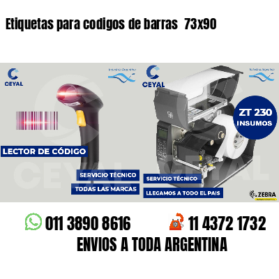 Etiquetas para codigos de barras 73x90